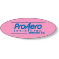 Fluorescent Pink Flexo-Printed Stock Oval Roll Labels (1.5"x4")